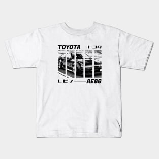TOYOTA COROLLA AE86 LEVIN Black 'N White 3 Kids T-Shirt